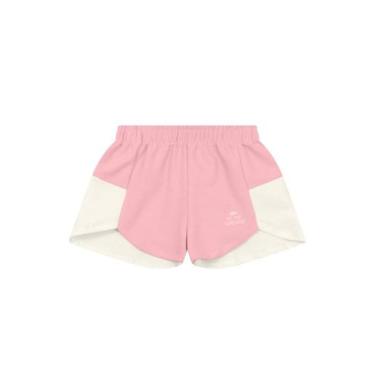 Imagem de Shorts infantil menina moletinho texturizado Brandili -Rosa, 10, Rosa