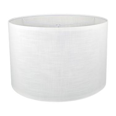 Imagem de Abajur branco, 45,7 cm superior x 45,7 cm inferior x 30,5 cm de altura, abajur de tambor grande necessário montagem, persianas de substituição para candeeiros de mesa, candeeiros de chão, encaixe