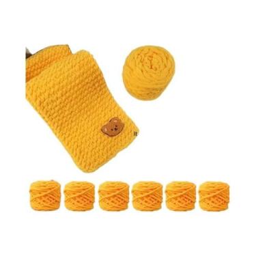 Imagem de Novelo De Lã De 6 Fios Para Cachecol De Ursinho De Pelúcia, Joias Arte