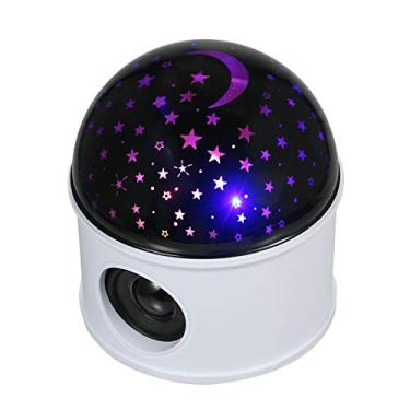 Imagem de Projetor de Luz LED com Alto-Falante BT Music Player Rotação 360 para Quarto Festa DJ Noturna Alimentado por USB Efeitos Modos Automáticos Ativação So