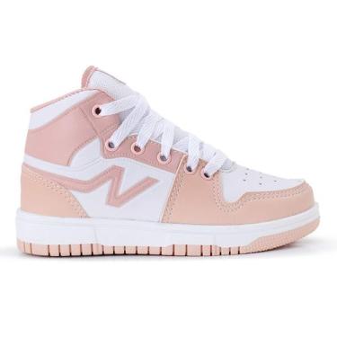 Imagem de Tênis Infantil Casual Nippos Feminino Cano Baixo Escolar - Lukys, Rose