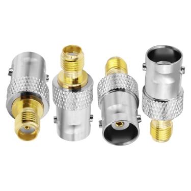 Imagem de XMSJSIY SMA to BNC Adapter RF Coaxial Connector BNC to SMA Coax Adapter WiFi Antenna Converter for SDR CCTV Camera Radio Scanner FPV Drone - 4PCS (Female to Female)