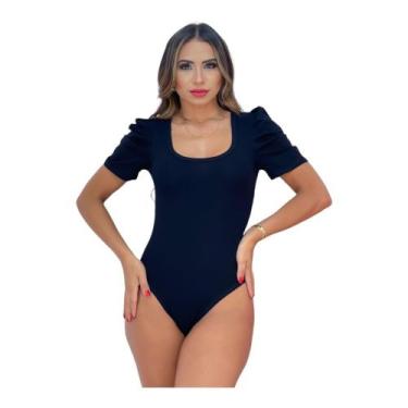 Imagem de Body Canelado Feminino Manga Curta - Decreto Fashion, Preto, M