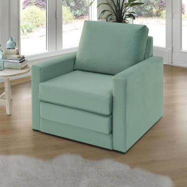Imagem de Poltrona Simi 2 em 1 Poltrona Cama 90cm Estofama, Verde