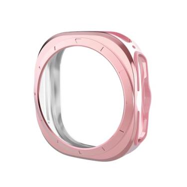 Imagem de EZZON Capa completa para Samsung Galaxy Watch 7 40 mm 44 mm TPU antiqueda e capa protetora à prova d'água (rosa, para Watch 7 de 44 mm)