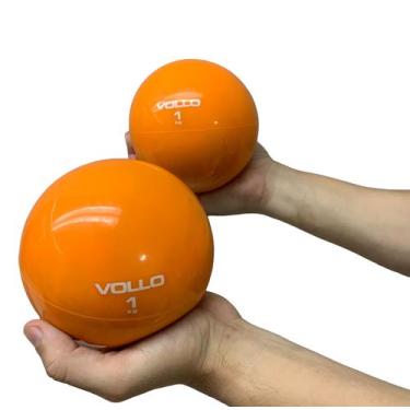 Imagem de Kit 2 Bolas Para Pilates Fisioterapia Motora Peso 1Kg Cada Vollo VP106