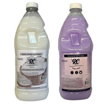 Imagem de Kit Amaciante Para Roupas Sonho Bom 2L RC + Lava-Roupas Líquido Sabão 