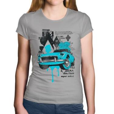 Imagem de Baby Look Algodão Vintage Classic Car Painting - Foca na Moda, Cinza, 