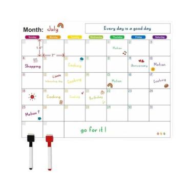 Imagem de Calendário Magnético De Quadro Branco Para Geladeira, Planejador Mensa