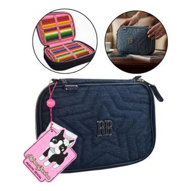 Imagem de Estojo Box Escolar RB Rebeca Bonbon Jeans Vintage 2026 Original Jens L