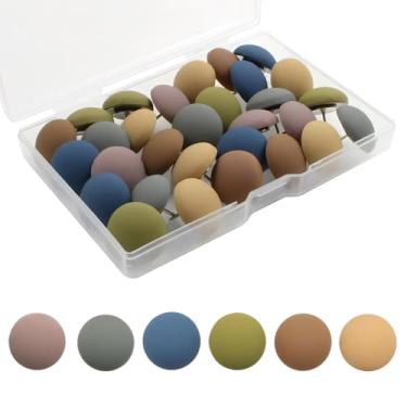 Imagem de Eikovia 50 tachinhas coloridas para polegar, pinos decorativos para quadro de avisos, quadro de cortiça, sala de aula e escritório, 6 cores vibrantes