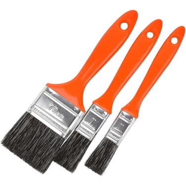 Imagem de Kit 3 Pincéis Profissionais Cerdas Gris 1/2" 1" 2" - Trincha Para Pintura Acabamento Fino- Trincha Cerdas Gris Kit 3 Peças Multiuso Parede Madeira Metal