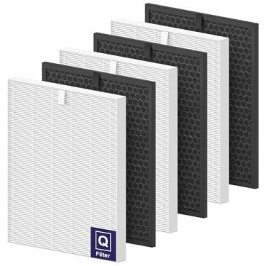 Imagem de FMDZFL Filtro Q – 1712-0123-00 Filtro de substituição para purificador de ar Winix 5510 e 5520, pacote combo de substituição 5510 inclui: 3 HEPA e 3 filtros de carbono