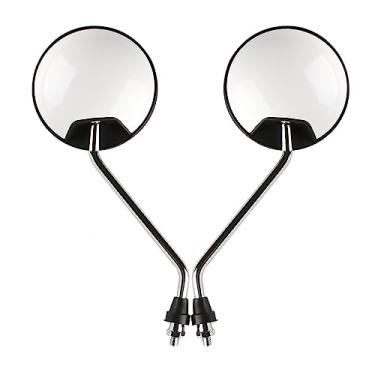 Imagem de Espelho de motocicleta 6 mm 8 mm 360 graus convexo espejos para motocicleta espelhos retrovisores de motocicleta ciclomotor scooter espelho lateral redondo no sentido horário bicicleta retrovisor