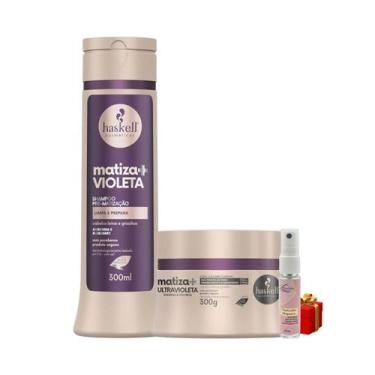 Imagem de Kit Haskell Matiza + Shampoo Máscara Ultravioleta 300ml 2 Itens Comple