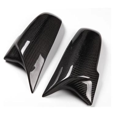 Imagem de Compatível com bmw 1 2 3 4 x série espelho retrovisor lateral capa f20 f21 f22 f23 f30 f32 f36 x1 e84 f87 m2 padrão de fibra carbono acessórios(Carbon Grain Black)