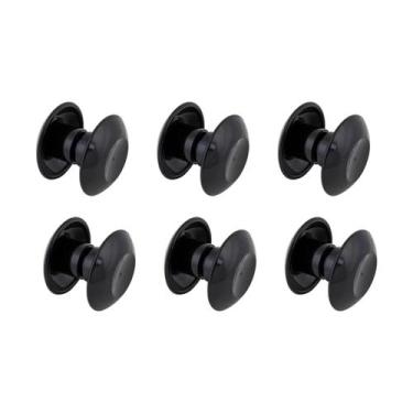 Imagem de Puxador Resina Médio Preto Porta De Vidro Blindex 6 Unidades - Sabatin