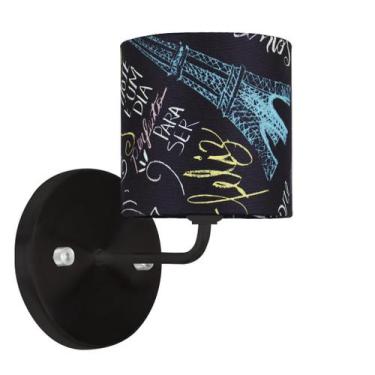 Imagem de Arandela Preta De Cupula Cilíndrica Giz - MARRYLUZ