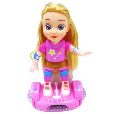 Imagem de Brinquedo Boneca Bate E Volta Patim Roller Brinquedo Meninas - TOYS