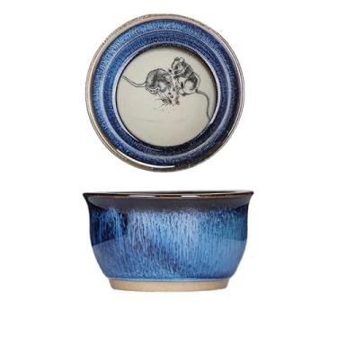 Imagem de Xícara de chá de transformação de forno de doze zodíacos de cerâmica chinesa, com capacidade de 567 g. Tamanho: 5,8 * 3,8 cm-A1