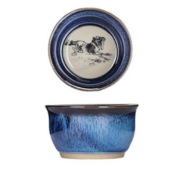 Imagem de Xícara de chá de transformação de forno de doze zodíacos de cerâmica chinesa, com capacidade de 567 g. Tamanho: 5,8 * 3,8 cm-A7