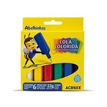 Imagem de Cola Colorida Acrilex 6 Cores 23g
