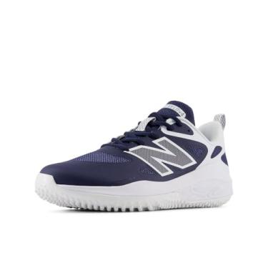 Imagem de New Balance Tênis de softbol feminino Fresh Foam Velo V4 Turf-Trainer, Equipe azul marinho/branco, 8