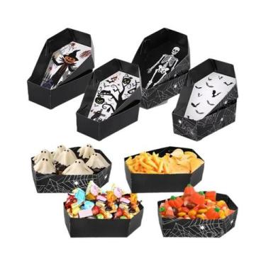 Imagem de Caixas De Papel Em Formato De Caixão Para Servir Alimentos, Doces, Bis