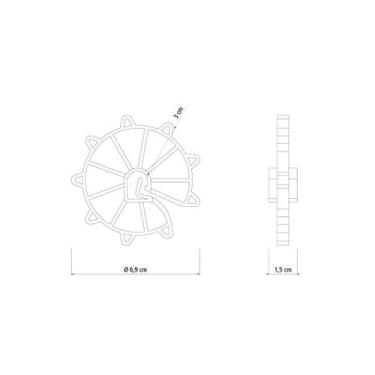 Imagem de Espaçador Plástico Circular Tramontina 30 mm para Ferragens