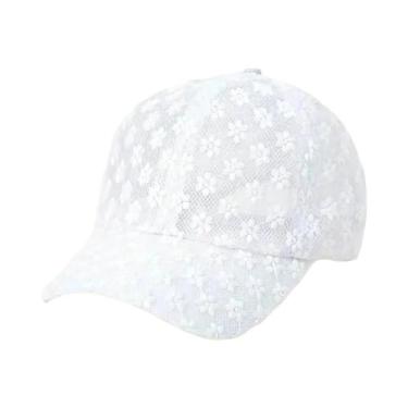 Imagem de Boné De Beisebol Feminino Floral Com Proteção UV Para Primavera E Verã
