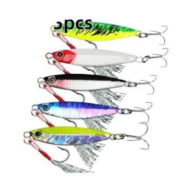 Imagem de Conjunto De 5 Iscas De Pesca Pesadas Para Jigging, Iscas Para Robalo C