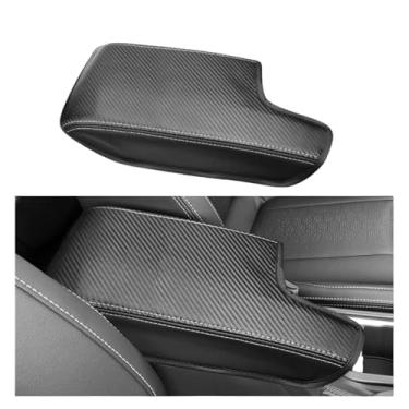 Imagem de CNImpetus Capa de apoio de braço para console central de carro compatível com acessórios Subaru Crosstrek 2018-2023 Impreza 2017-2023 capa de descanso de braço de couro protetor de assento (fibra de