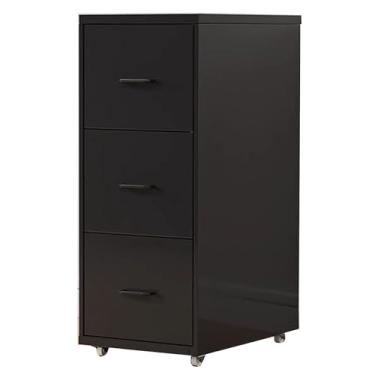 Imagem de Armário de arquivo de gaveta de metal, móveis de escritório, armário de arquivo lateral com 3 gavetas para uso no escritório