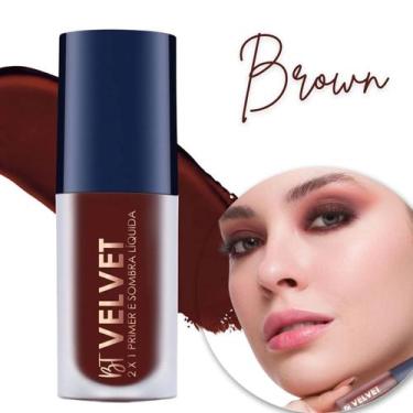 Imagem de Bt velvet 2x1 sombra liquida primer bruna tavares, BROWN