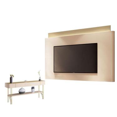 Imagem de Home Suspenso Galax Com Aparador Vivant Champanhe Off White - Hb Móveis