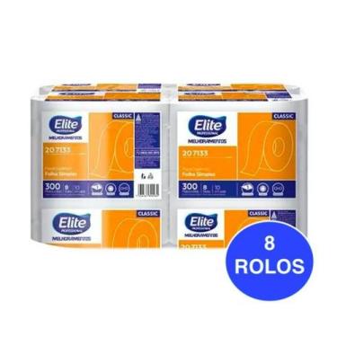 Imagem de Papel higienico rolo classic f.simples elite 8x300m