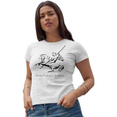 Imagem de Camiseta São Jorge Guerreiro Padroeiro Baby Look Feminina - BLACKCHIC,