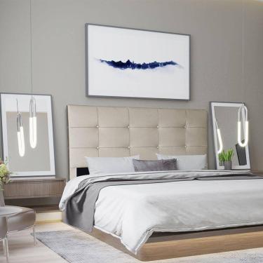 Imagem de Cabeceira Casal 1,40m Roma Corino Bege