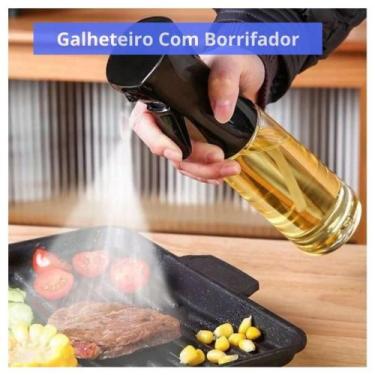 Imagem de Borrifador Galheteiro Porta Azeite 180ml Óleos Spray 2x1 Vinagre Cozin