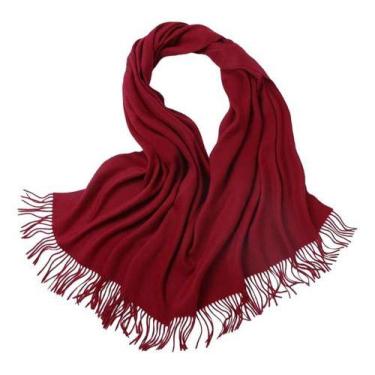 Imagem de Cachecol Feminino Grande Grossa Liso De Caxemira Inverno - Fenix, Vinh