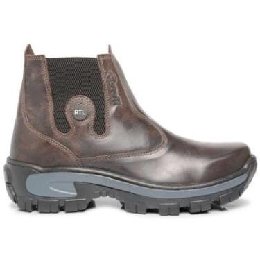 Imagem de Bota Botina Couro Legitimo Confort Tamanho Especial Big Trabalho Rotoli-Masculino