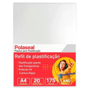 Imagem de Polaseal plástico para plastificação a4 220x307x0,07mm 20un - Cassmar