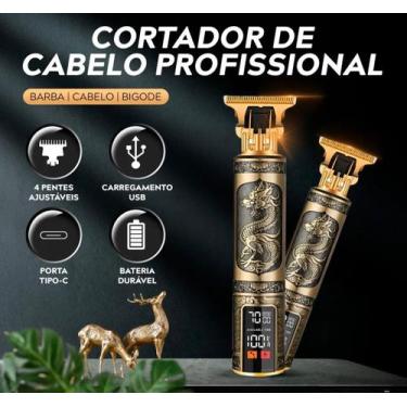 Imagem de Lançamento Nova Maquina Barbear Maquininha Dragao Cortar Cabelo Barba 