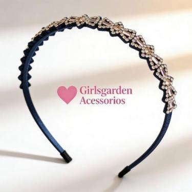 Imagem de Tiara de Strass Formato Laço Arco com Cristais e Brilho Intenso moda m
