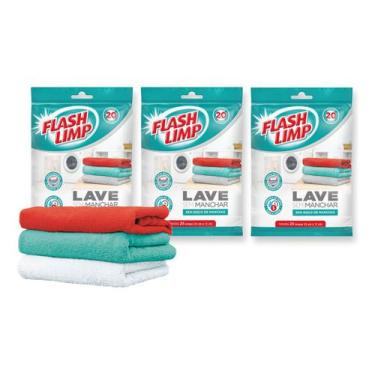 Imagem de 60 Lenço Antimancha Lave Roupa Colorida Sem Manchar Flash Limp