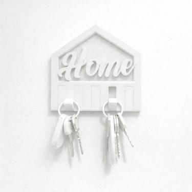 Imagem de suporte de chaves com gancho dobrável - Tudona3d, Branco