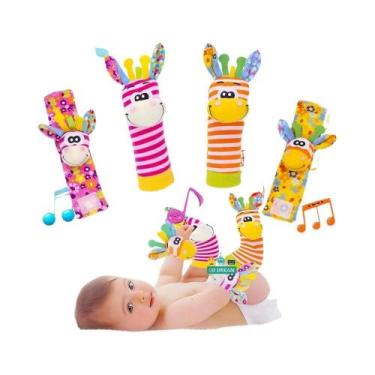 Imagem de Meias Chocalho De Pulso Para Bebês 0-12 Meses Menina Menino Brinquedos