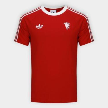 Imagem de Camisa Manchester United Originals Adidas Masculina, Vermelho, P