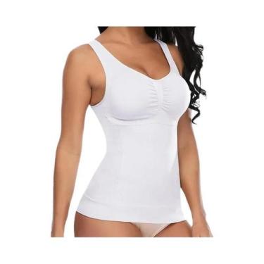 Imagem de Camiseta Modeladora Feminina Com Controle De Barriga, Colete Redutor D