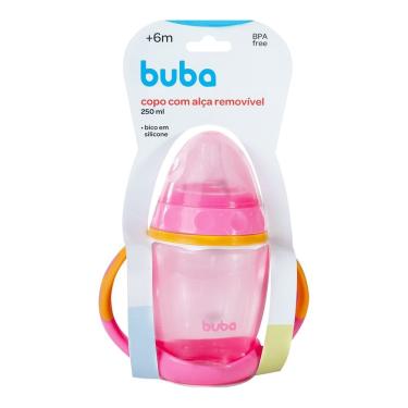 Imagem de Copo de treinamento Buba com Alça Removível Rosa 250ml